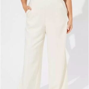 Torrid Cream Wide Leg Women's Pants